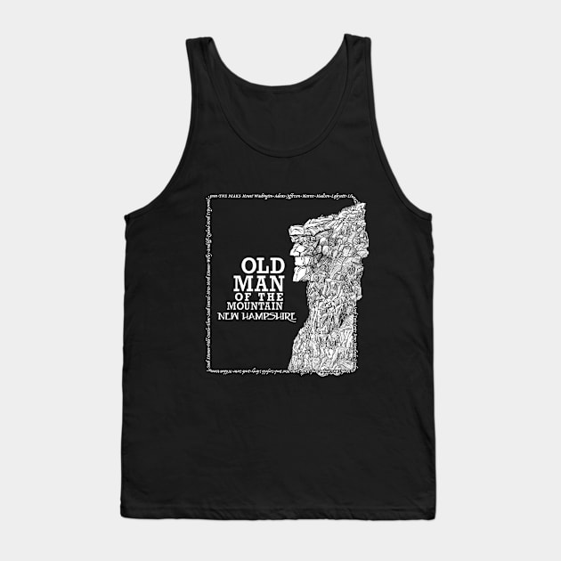 Old Man of the Mountain New Hampshire the Great Stone Face Tank Top by DDGraphits